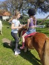 ponyrijden op Sven en Anne